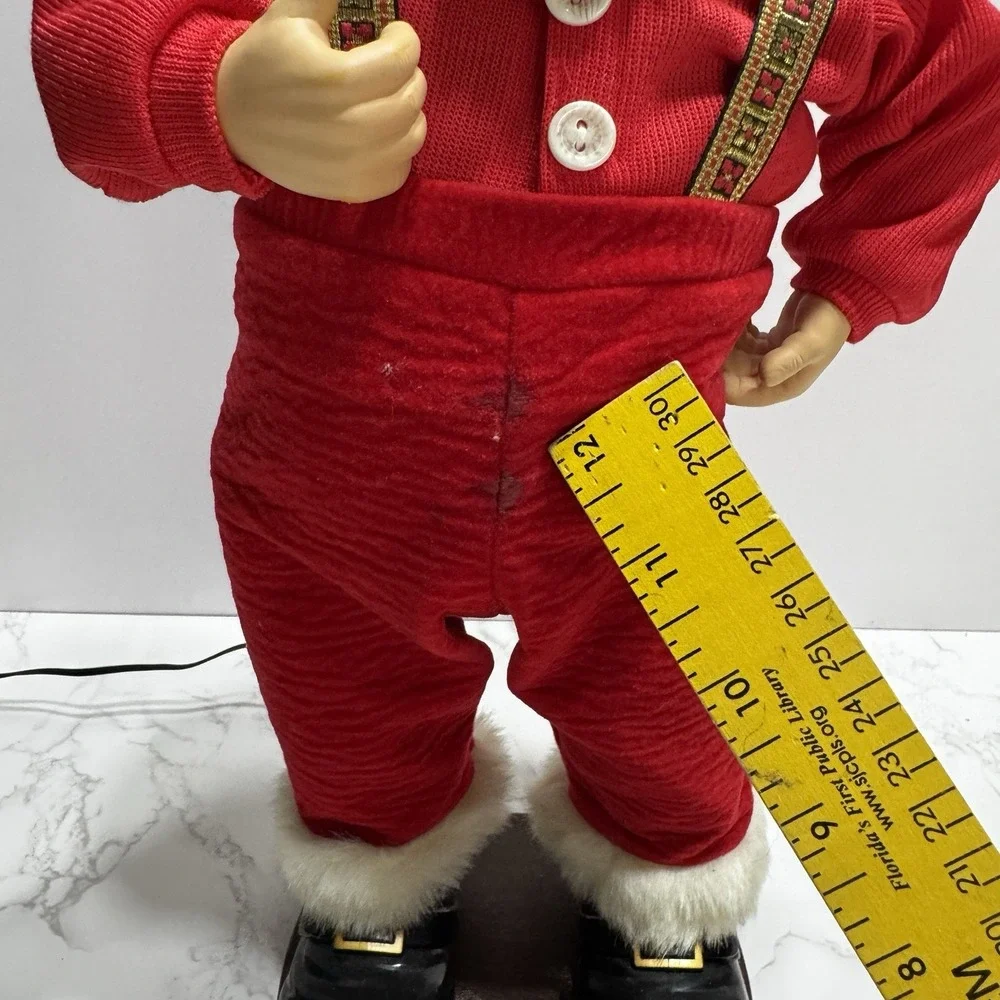 Jingle Bell Rock Santa 16 Animated Singing Christmas Figure w Box Adapter vtg